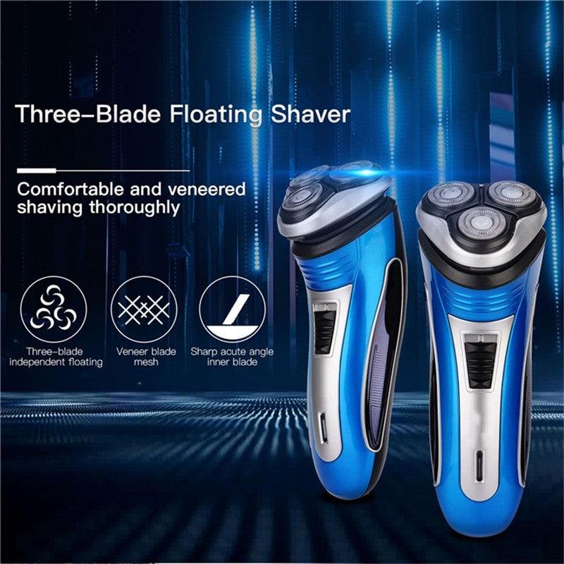 Electric Hair Beard Trimmer USB Rechargeable Shaver 3D Floating Heads - VirtuousWares:Global