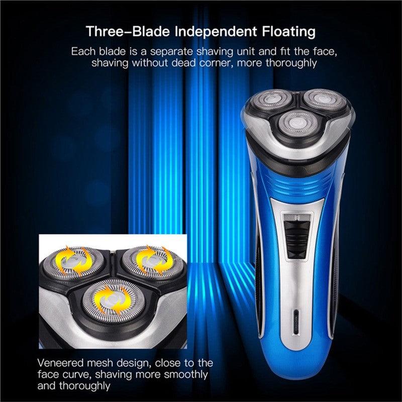 Electric Hair Beard Trimmer USB Rechargeable Shaver 3D Floating Heads - VirtuousWares:Global
