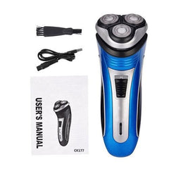 Electric Hair Beard Trimmer USB Rechargeable Shaver 3D Floating Heads - VirtuousWares:Global