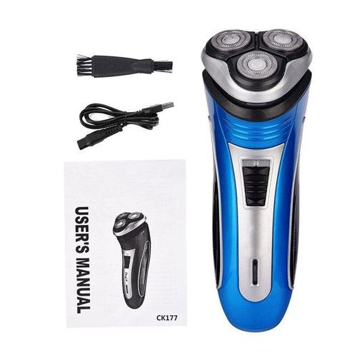 Electric Hair Beard Trimmer USB Rechargeable Shaver 3D Floating Heads - VirtuousWares:Global