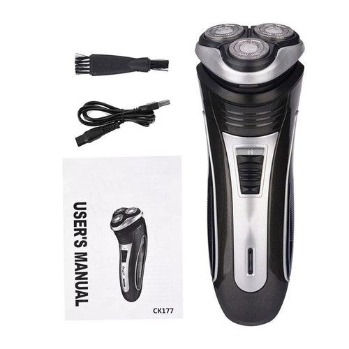 Electric Hair Beard Trimmer USB Rechargeable Shaver 3D Floating Heads - VirtuousWares:Global