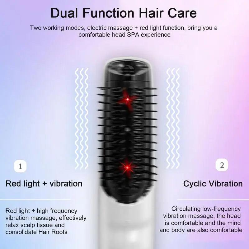 Electric Hair Straightener Comb Cordless Magnetic Head Massage Brush - VirtuousWares:Global