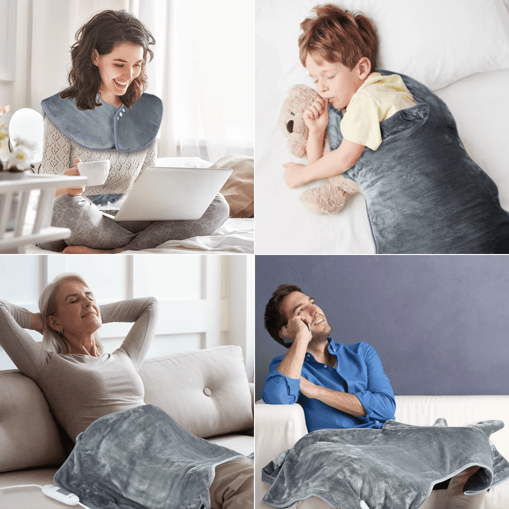 Electric Heating Pad Massage Shawl for Shoulder and Neck Relieve Pain - VirtuousWares:Global