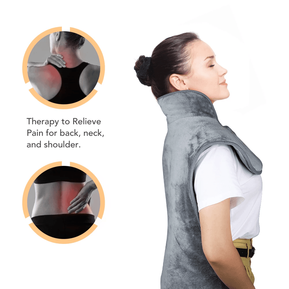 Electric Heating Pad Massage Shawl for Shoulder and Neck Relieve Pain - VirtuousWares:Global
