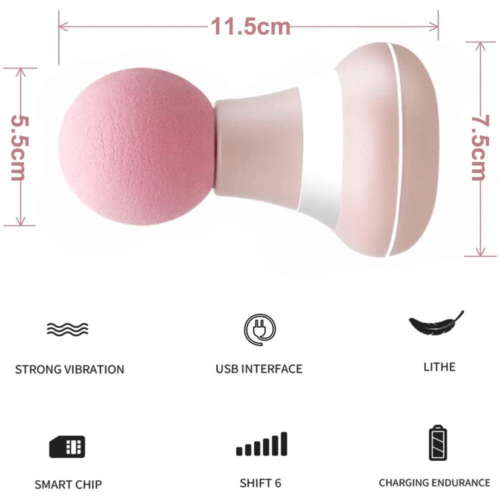 Electric Mini Handheld Massage Gun 6 Speed Vibration Fitness Massager - VirtuousWares:Global