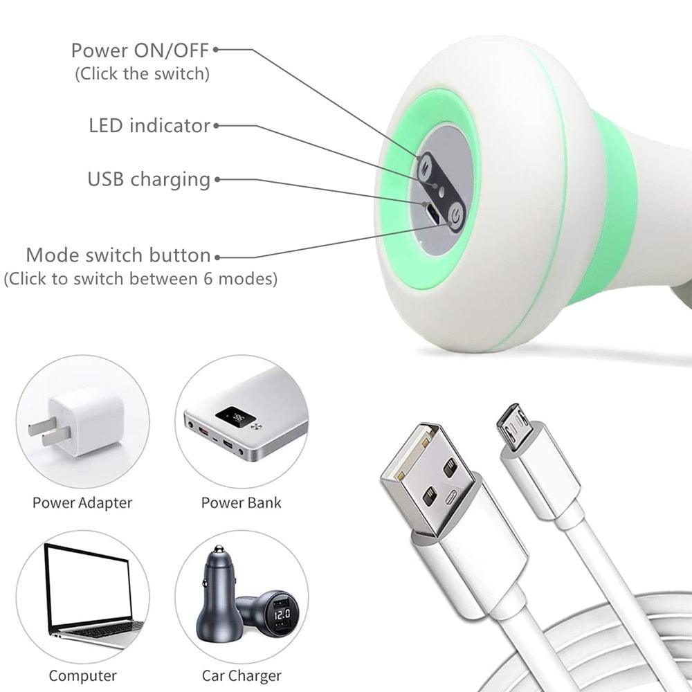 Electric Mini Handheld Massage Gun 6 Speed Vibration Fitness Massager - VirtuousWares:Global