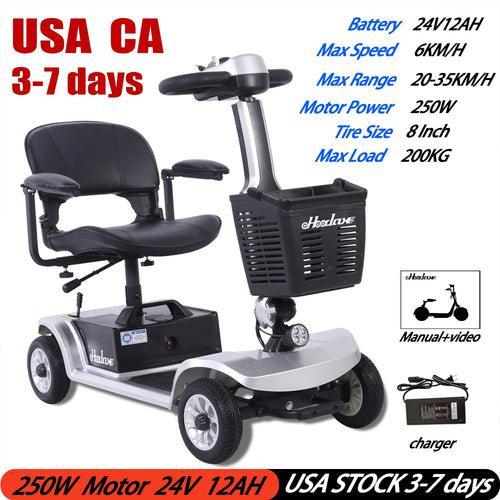 Electric Mobility Scooter 250W Motor Max Load 200KG Adult electric - VirtuousWares:Global