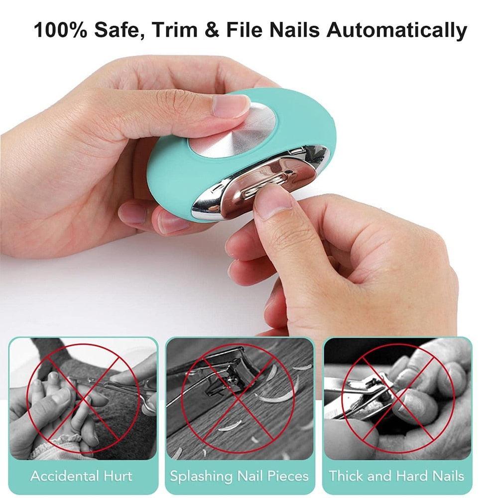Electric Nail Clipper Nail Trimmer Nail Files Safe Automatic Nail - VirtuousWares:Global