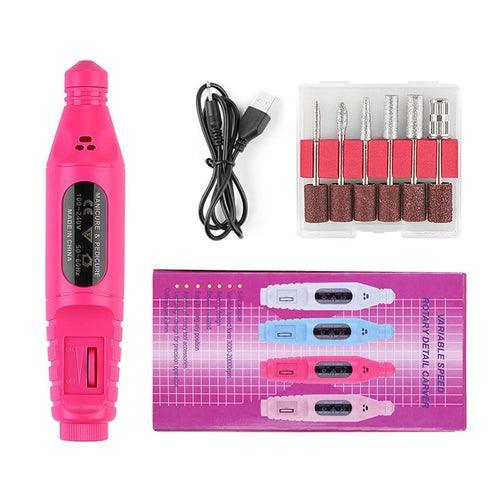 Electric Nail Drill Machine 20000RPM Professional Nail File Kit - VirtuousWares:Global