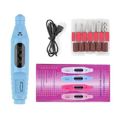 Electric Nail Drill Machine 20000RPM Professional Nail File Kit - VirtuousWares:Global