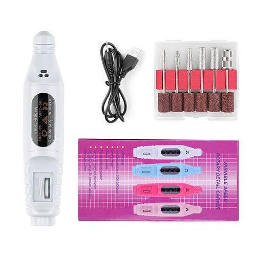 Electric Nail Drill Machine 20000RPM Professional Nail File Kit - VirtuousWares:Global