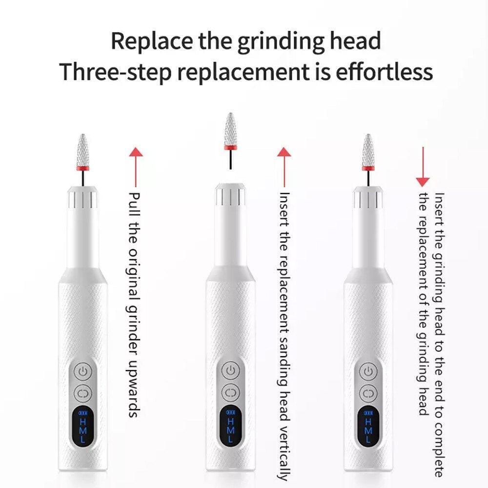 Electric Nail Drill Machine with Charging Base Electric Nail Sander - VirtuousWares:Global