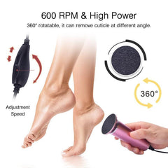 Electric Pedicure Foot Care Tool Files Pedicure Callus Remover USB - VirtuousWares:Global