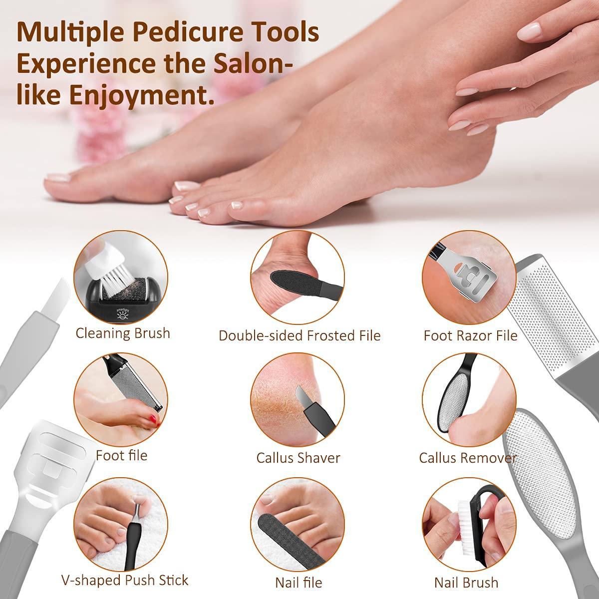 Electric Pedicure Hard Skin Remover Foot Care Rechargeable Callus - VirtuousWares:Global