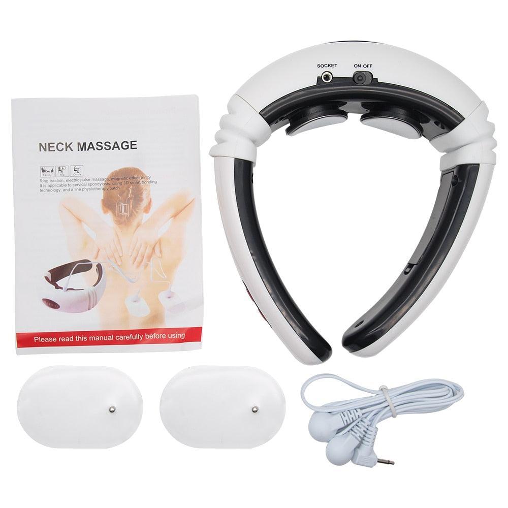 Electric Pulse Back And Neck Massager Far Infrared Pain Relief Tool - VirtuousWares:Global