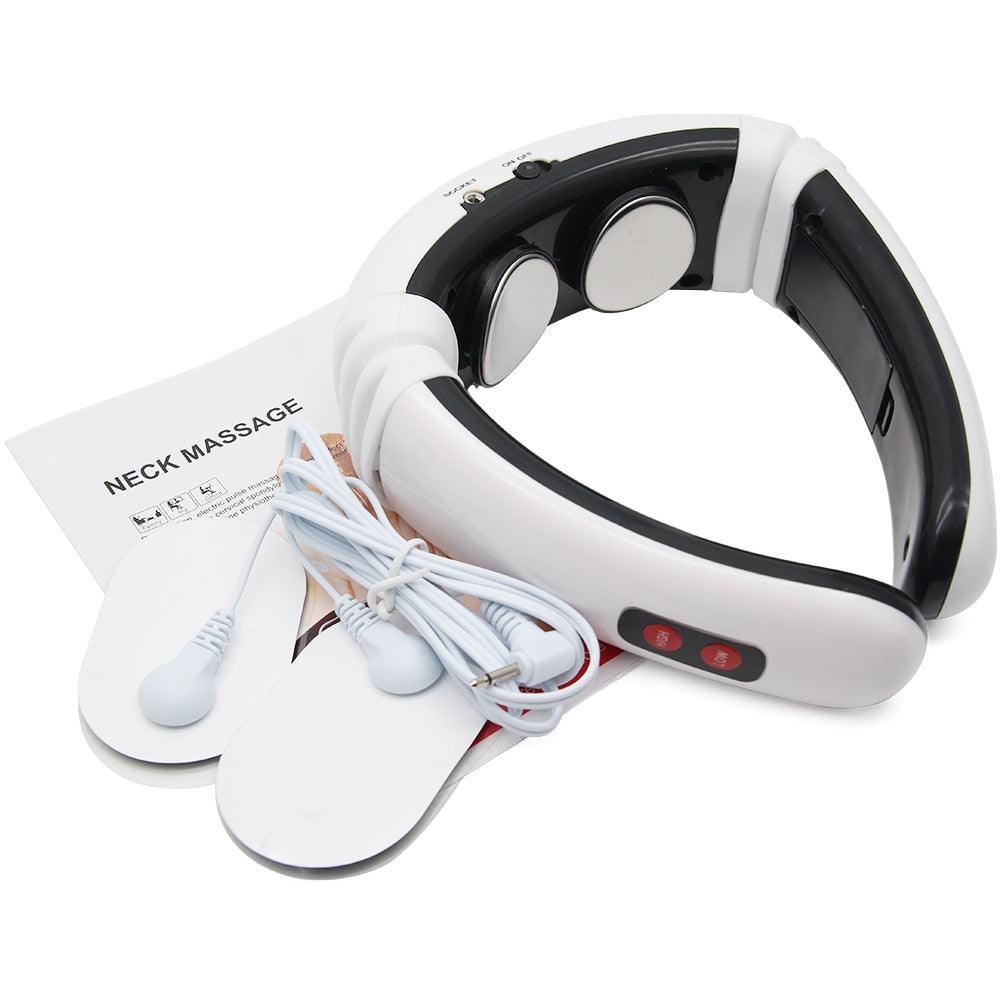 Electric Pulse Back And Neck Massager Far Infrared Pain Relief Tool - VirtuousWares:Global