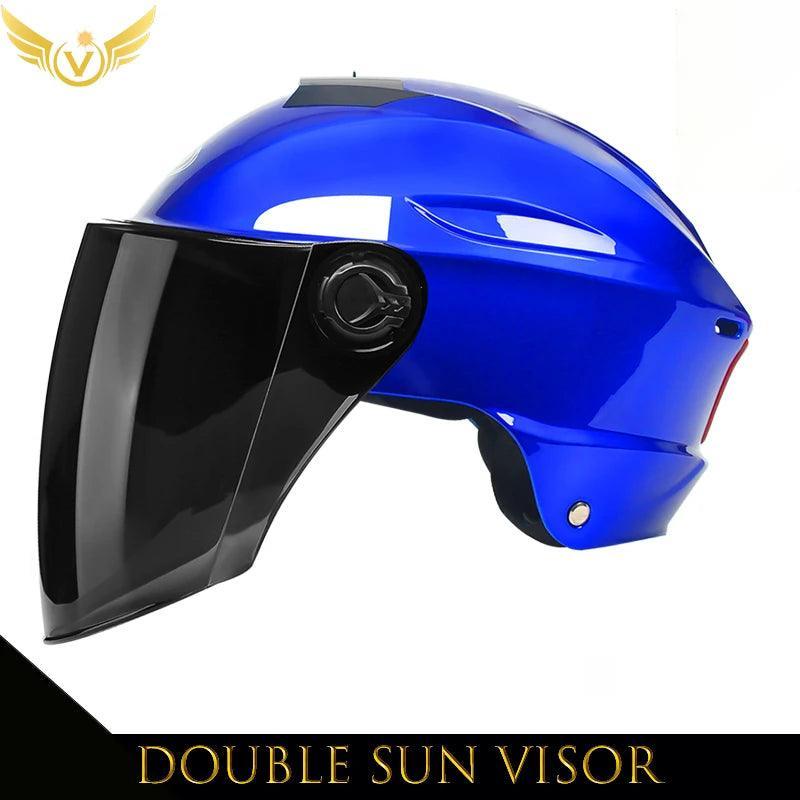 Electric Scooter Helmet Summer Vespa Chopper Motorcycle Helmets Safety Waterfall Soman Urban Articles Woman Men Moto Equipment - VirtuousWares:Global