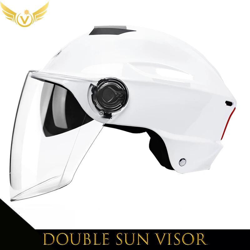 Electric Scooter Helmet Summer Vespa Chopper Motorcycle Helmets Safety Waterfall Soman Urban Articles Woman Men Moto Equipment - VirtuousWares:Global