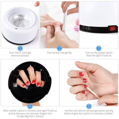 Electric Steam off UV Nail Gel Polish Remover Machine - VirtuousWares:Global