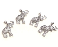 Elephant Pendant, Sterling Silver Pendant, Elephant Charm, Animal - VirtuousWares:Global
