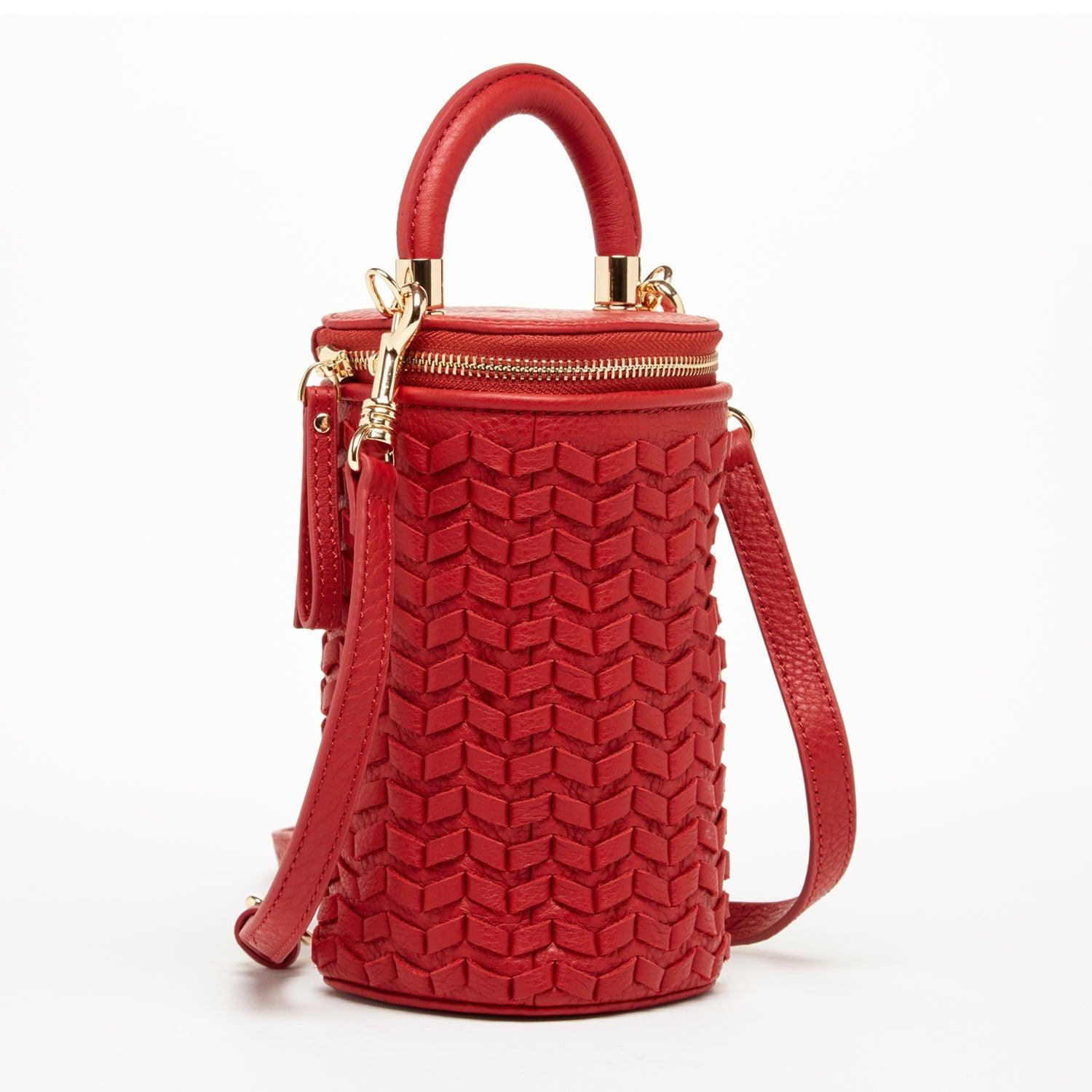 Elsa Small Leather Crossbody Bag Red - VirtuousWares:Global