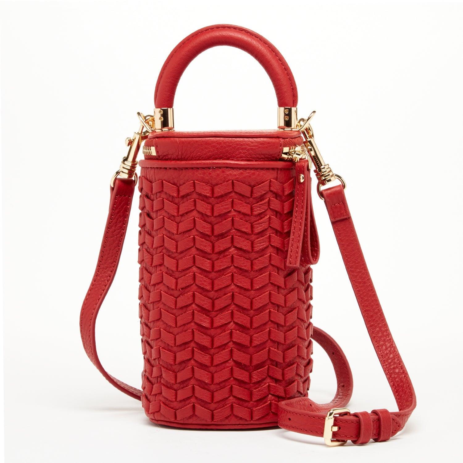 Elsa Small Leather Crossbody Bag Red - VirtuousWares:Global