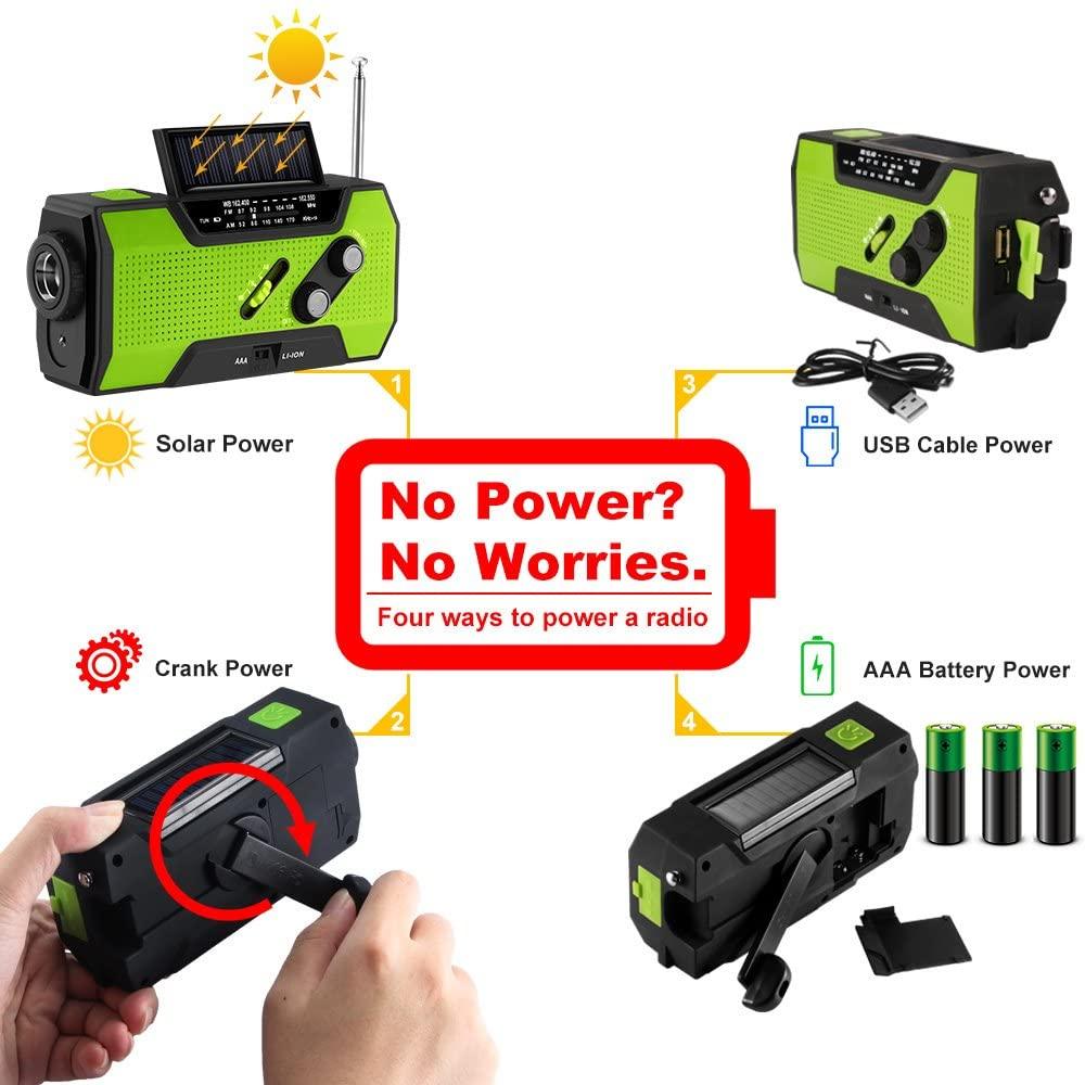 Emergency Hand Crank Radio Solar Radio Power Bank - VirtuousWares:Global