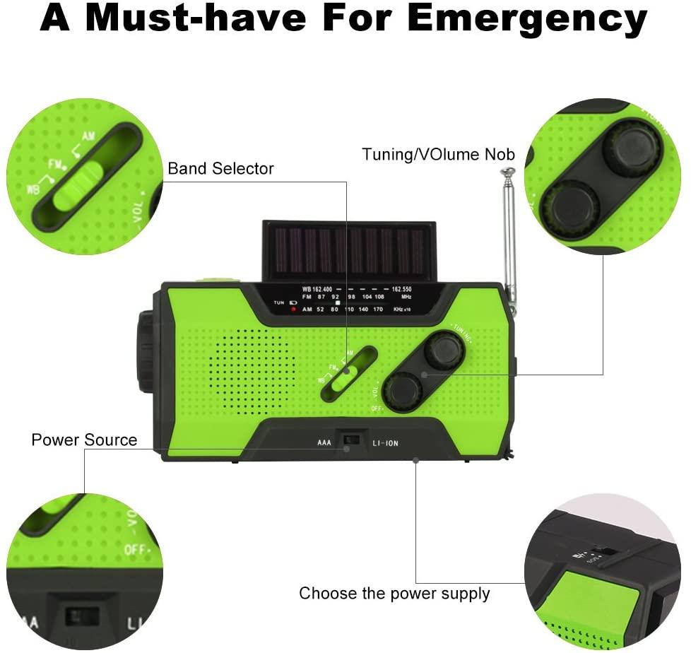 Emergency Hand Crank Radio Solar Radio Power Bank - VirtuousWares:Global