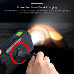 Emergency Hand Crank Radio Solar Radio Power Bank - VirtuousWares:Global