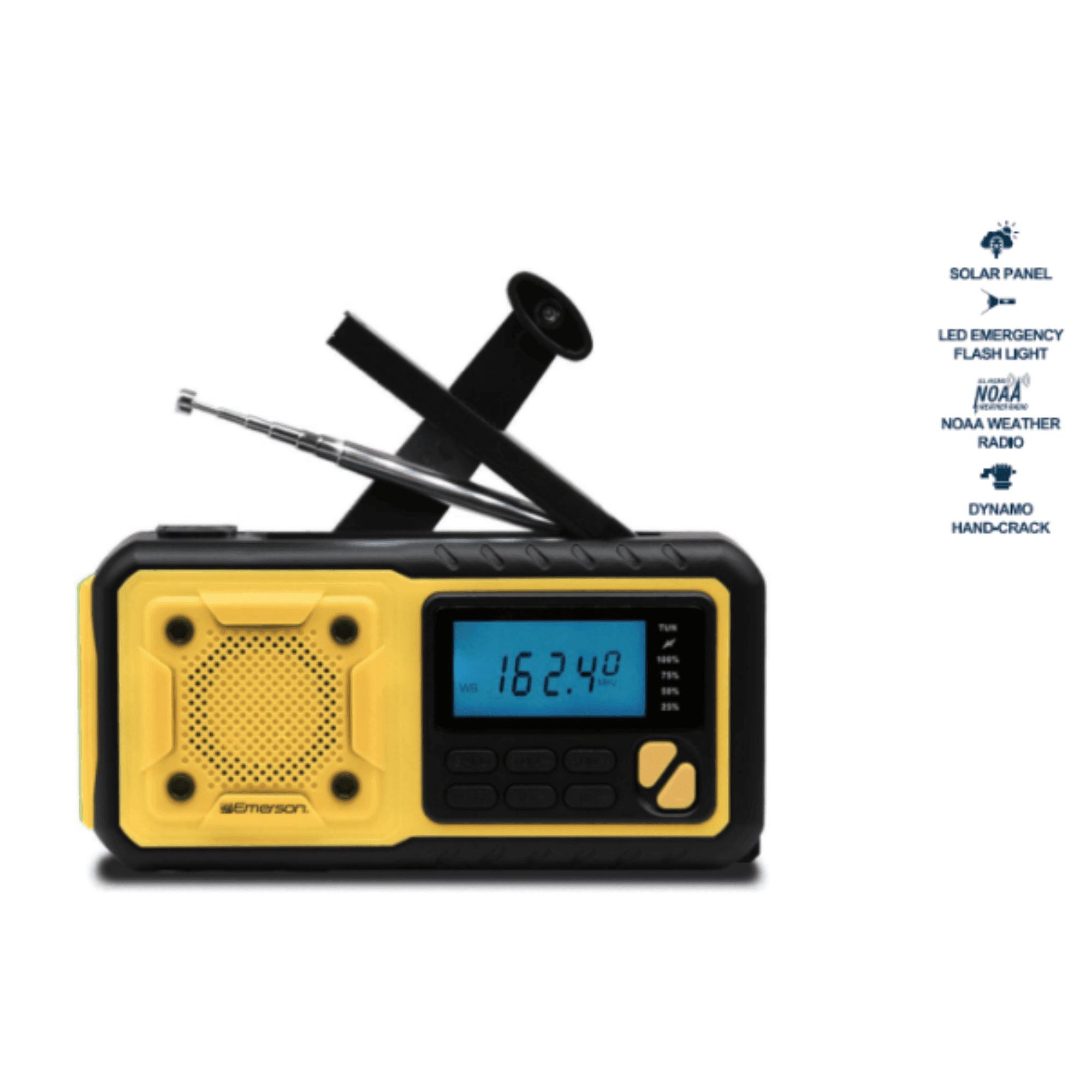 Emerson Emergency AM / FM Radio with Weather Band / Flashlight / Power - VirtuousWares:Global