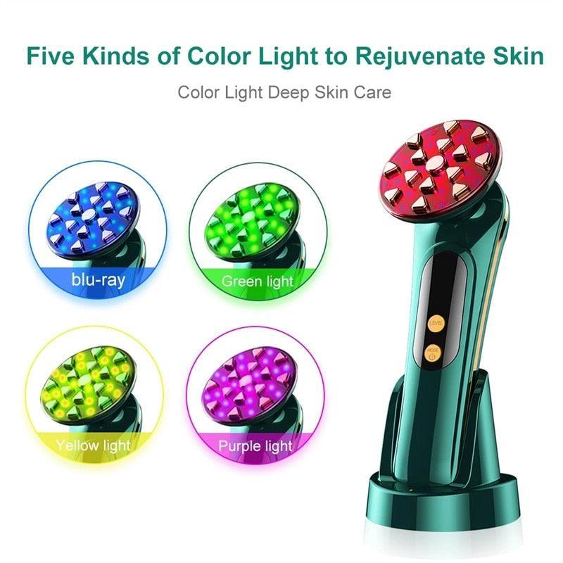 EMS Facial Massager LED Light Anti Aging Wrinkle Facial Beauty - VirtuousWares:Global