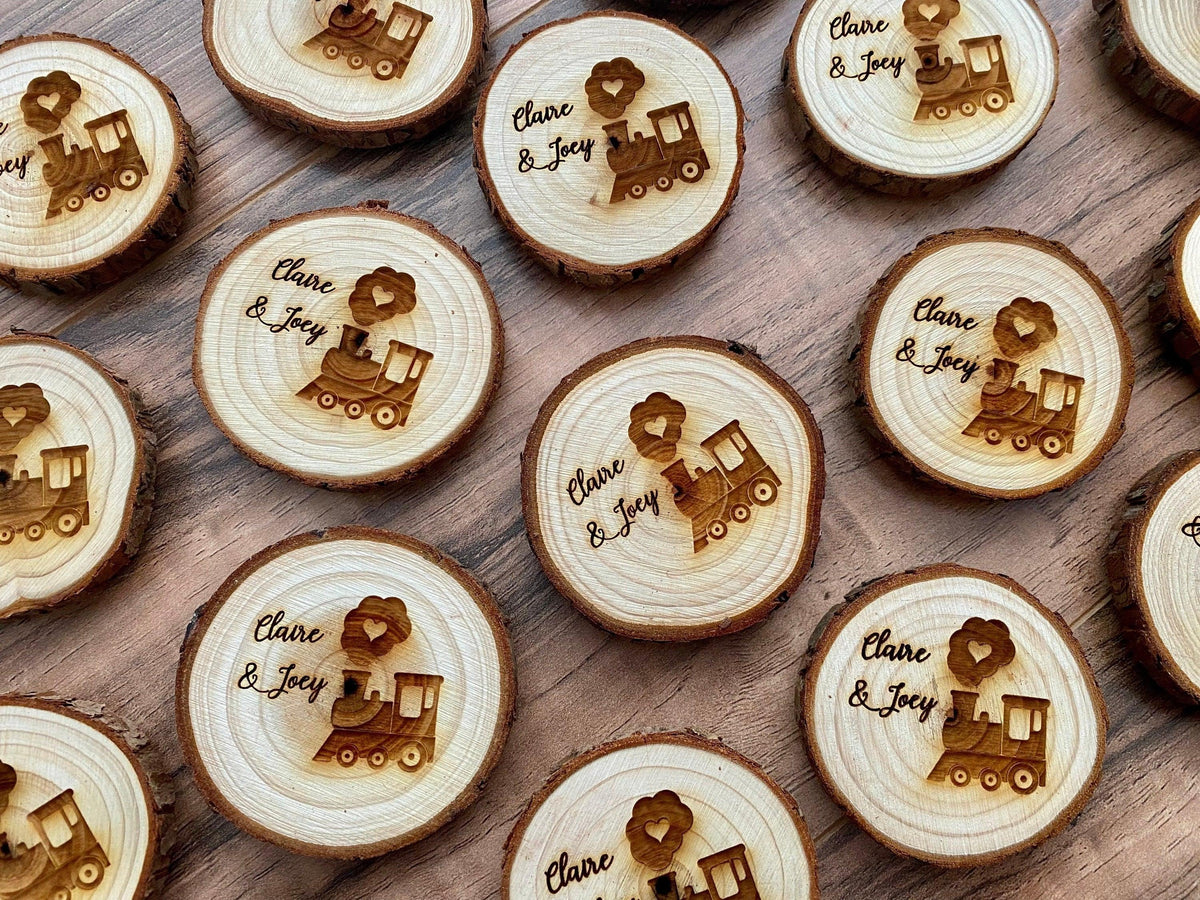 Engraved Wood Slice Birthday Party Favor - VirtuousWares:Global
