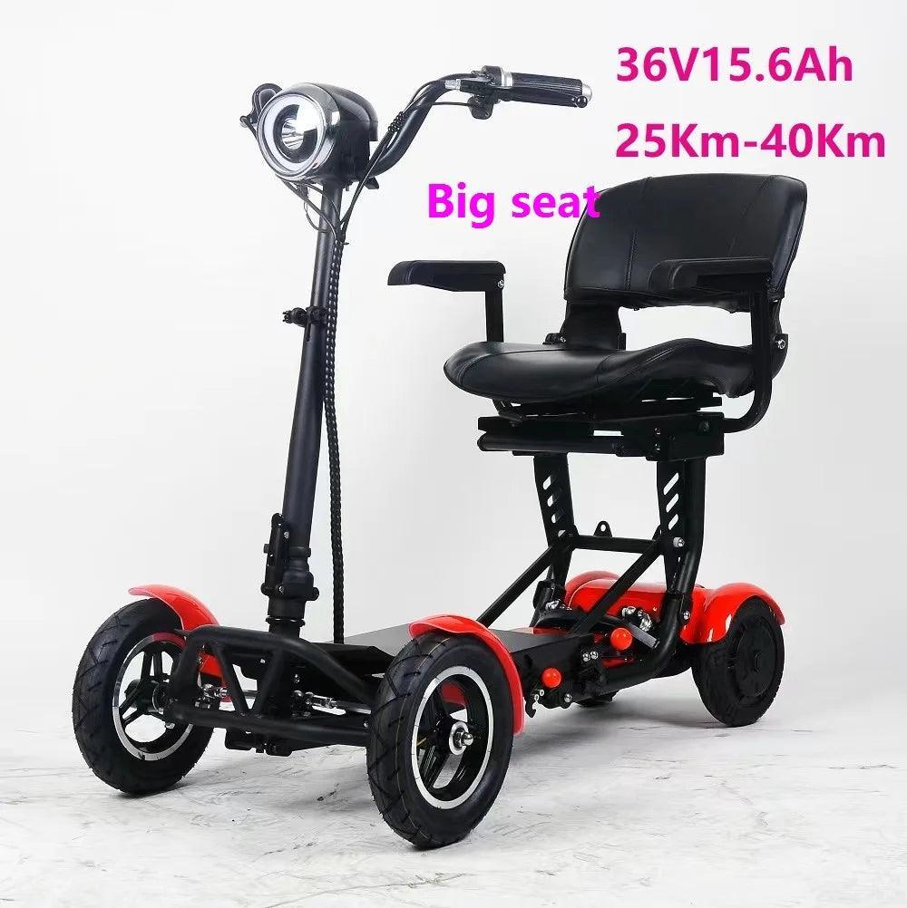 enhance foldable perfect travel transformer 4 wheel electric folding mobility scooter convenient for elderly travel - VirtuousWares:Global