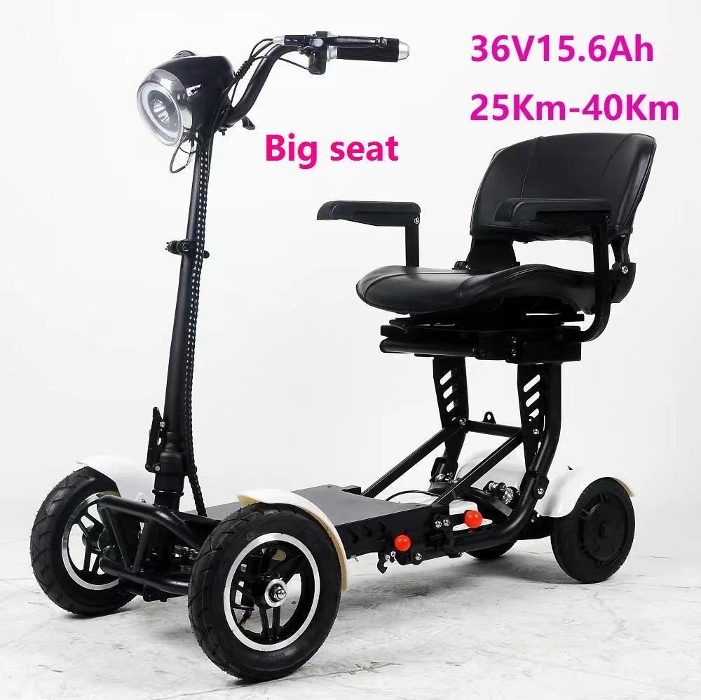 enhance foldable perfect travel transformer 4 wheel electric folding mobility scooter convenient for elderly travel - VirtuousWares:Global