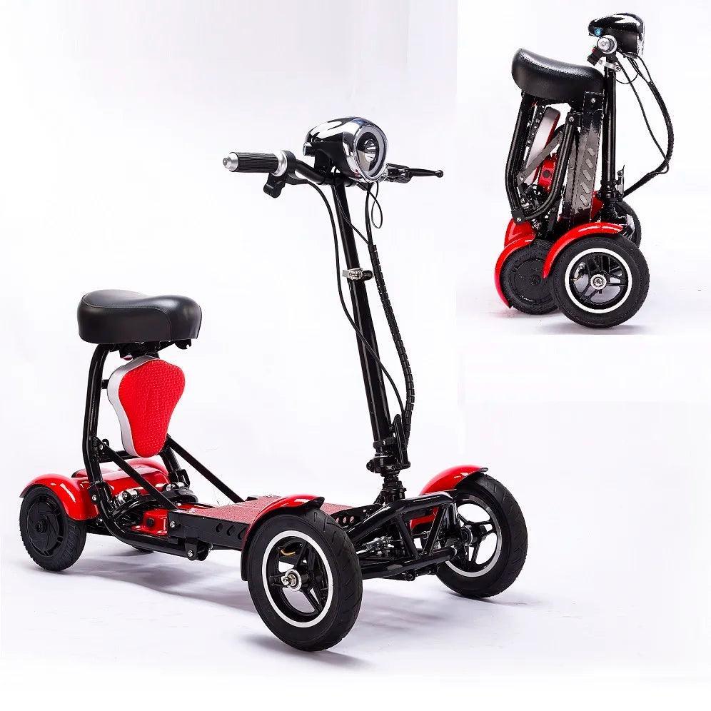 enhance foldable perfect travel transformer 4 wheel electric folding mobility scooter convenient for elderly travel - VirtuousWares:Global