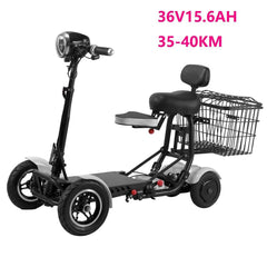 enhance foldable perfect travel transformer 4 wheel electric folding mobility scooter convenient for elderly travel - VirtuousWares:Global