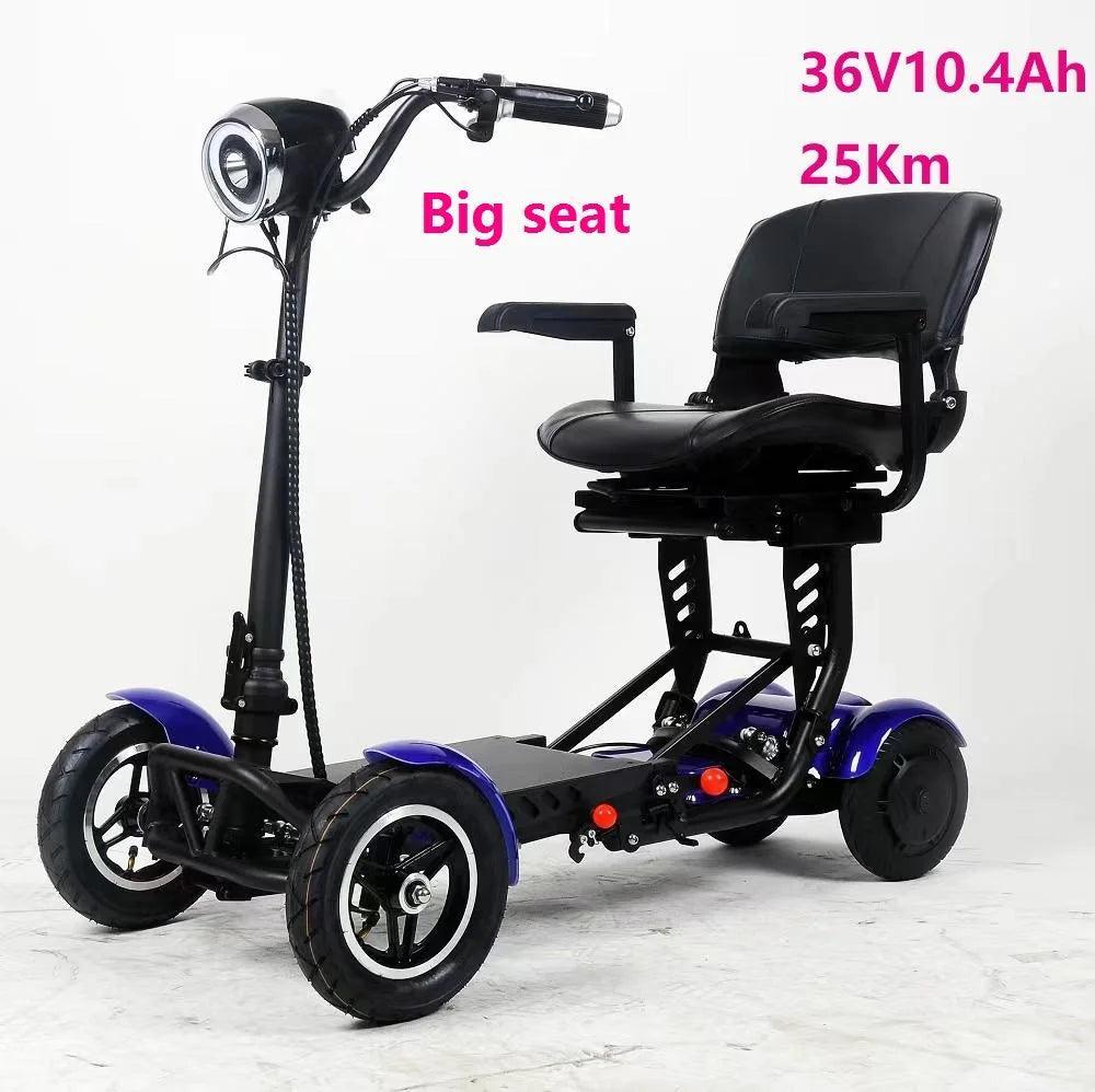 enhance foldable perfect travel transformer 4 wheel electric folding mobility scooter convenient for elderly travel - VirtuousWares:Global
