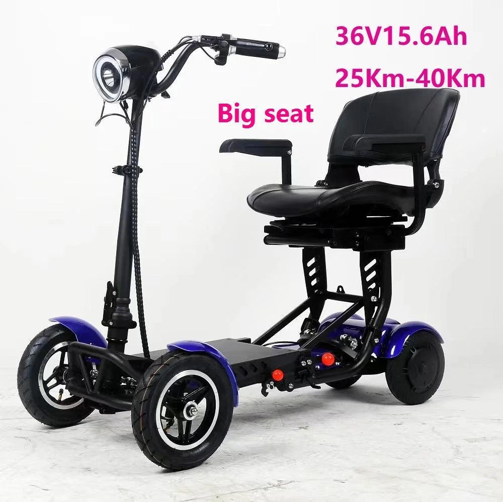 enhance foldable perfect travel transformer 4 wheel electric folding mobility scooter convenient for elderly travel - VirtuousWares:Global