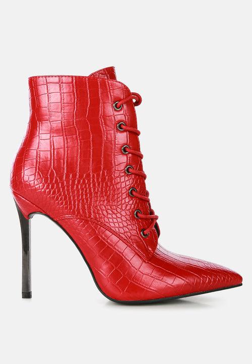 Escala Croc Stiletto Ankle Boots - VirtuousWares:Global