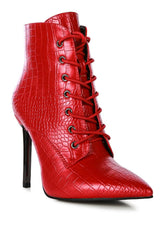 Escala Croc Stiletto Ankle Boots - VirtuousWares:Global