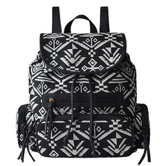 Ethnic Style Flower Pattern Women's Canvas Backpack - VirtuousWares:Global