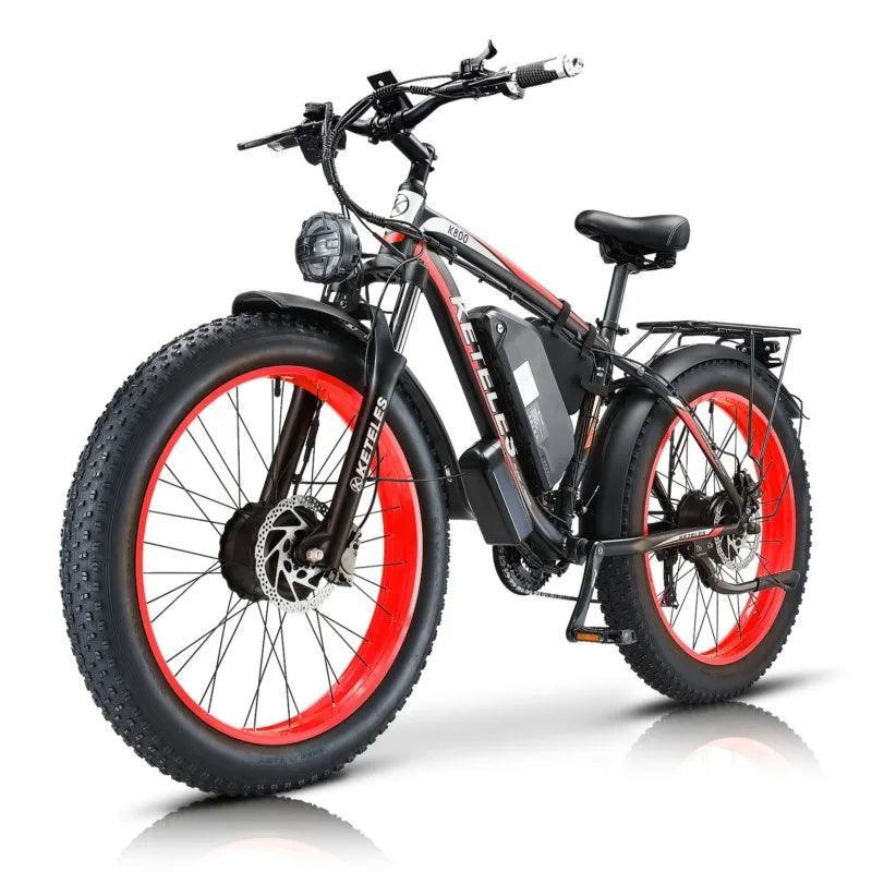 EU Warehouse 26 Inches Dual Motor 23AH Moped Aluminum Alloy Oil Brake Fat Tire Snowmobiles E Bike - VirtuousWares:Global