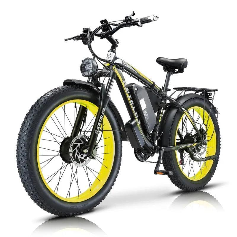 EU Warehouse 26 Inches Dual Motor 23AH Moped Aluminum Alloy Oil Brake Fat Tire Snowmobiles E Bike - VirtuousWares:Global