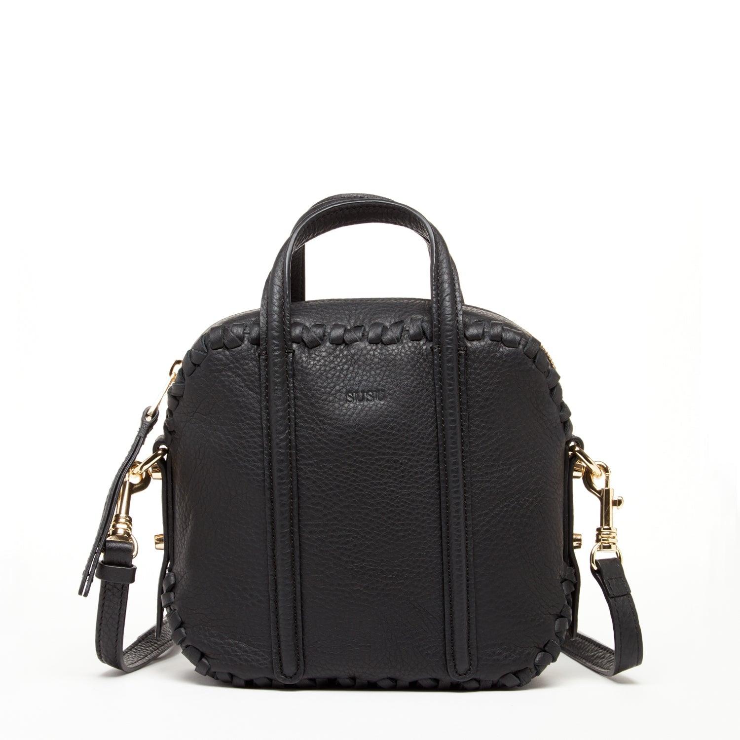 Evelyn Black Leather Crossbody Bag - VirtuousWares:Global