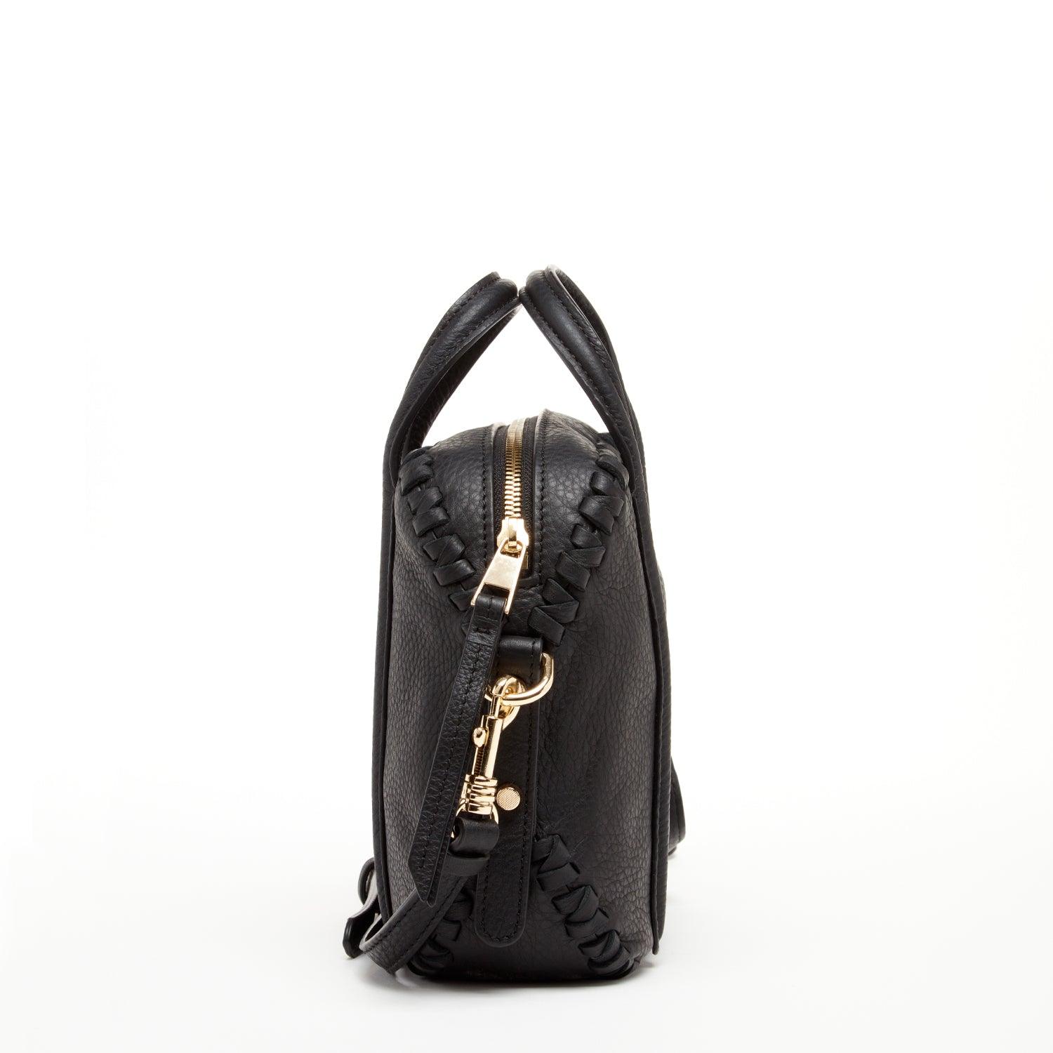 Evelyn Black Leather Crossbody Bag - VirtuousWares:Global