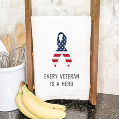 Every Veteran is a Hero - Cotton Tea Towel - VirtuousWares:Global