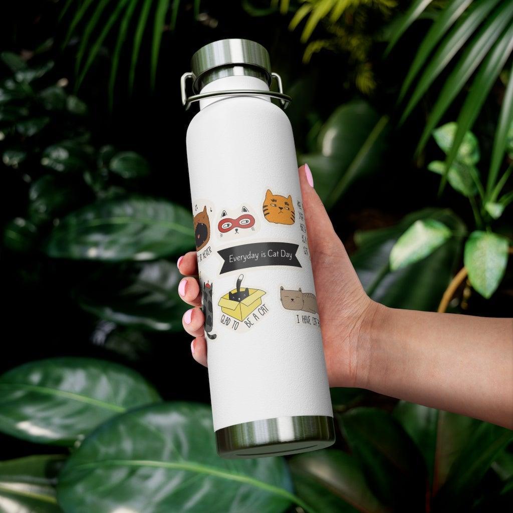 Everyday is Cat Day Insulated Thermos Bottle 22oz - VirtuousWares:Global