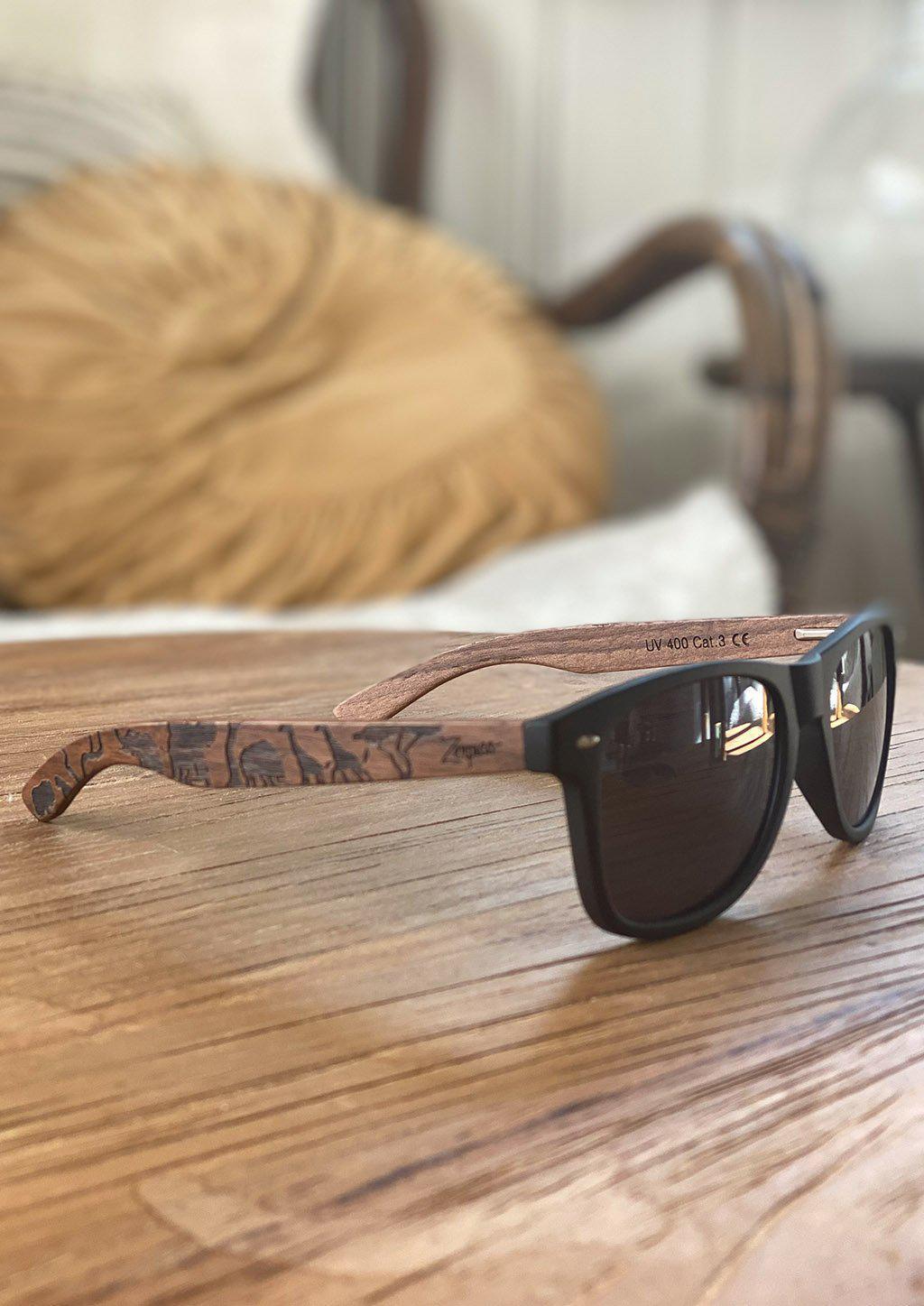 Eyewood | Engraved wooden sunglasses - Safari - VirtuousWares:Global