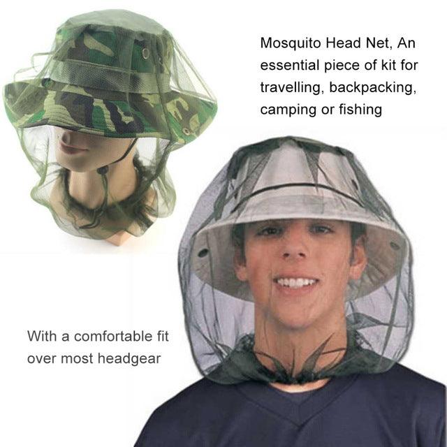 Fabric Midge Mosquito Insect Hat Bug Mesh Head Net - VirtuousWares:Global