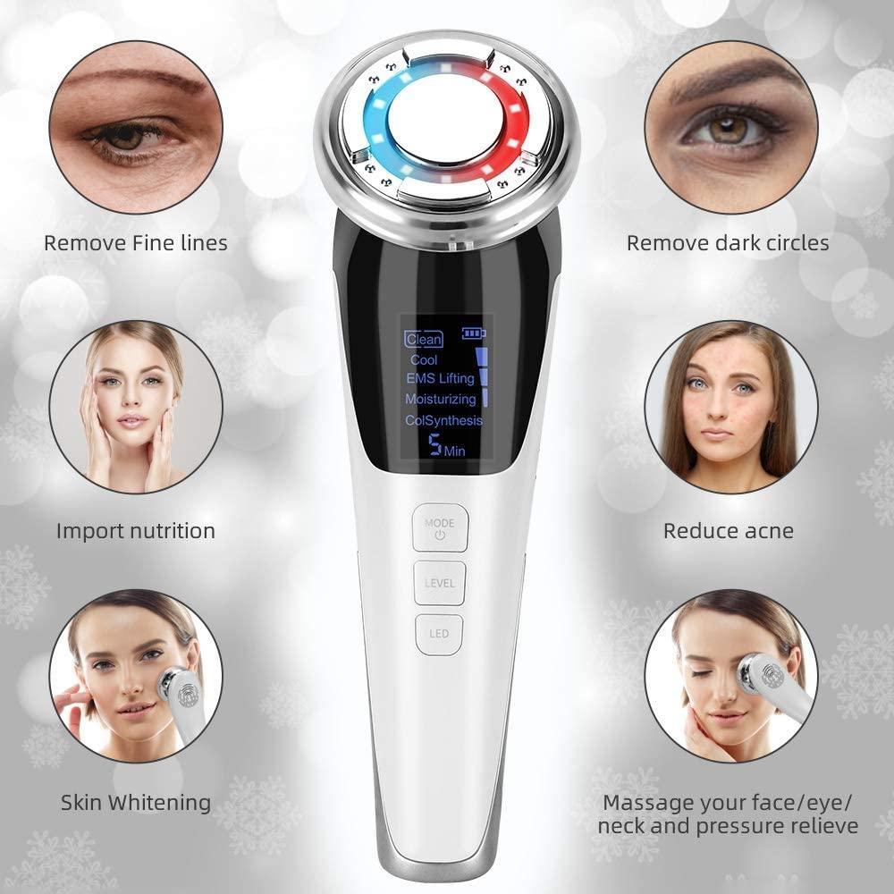 Facial Massager Ultrasonic Vibration Wrinkle Remover Anti-Ageing - VirtuousWares:Global